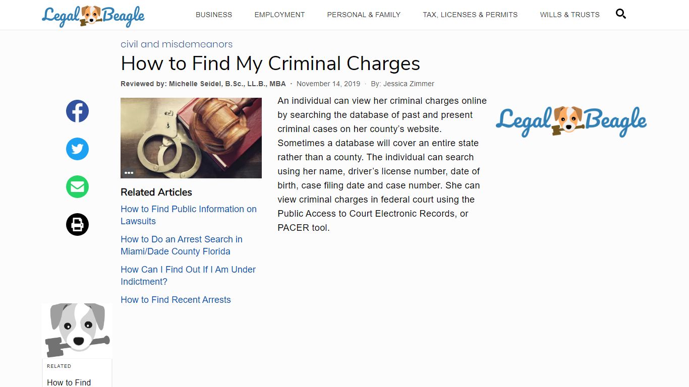 How to Find My Criminal Charges | Legal Beagle